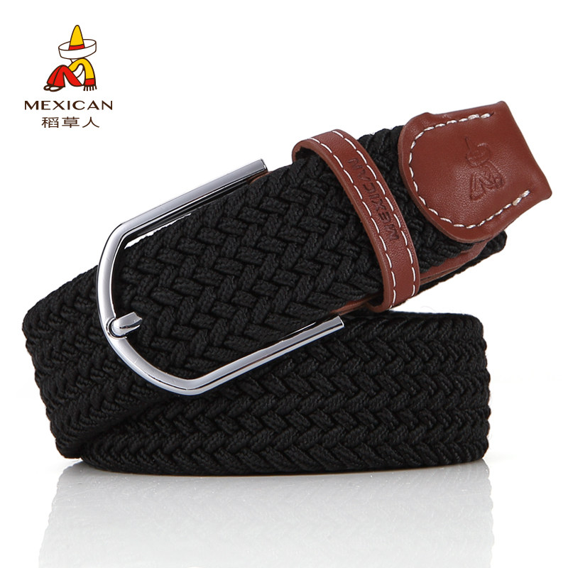 Scarecrow canvas belt men strength weaving trousers with female Han edition young people hundred and simple student-tide belt
