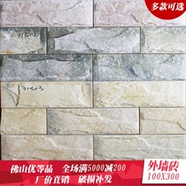 Foshan tile European villa outdoor wall brick Garden culture stone Antique brick Full body exterior wall brick 100x300