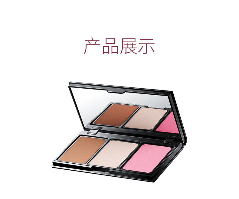 Thái Lan Mistine ba màu công suất sửa chữa hộp phấn má hồng nổi bật bóng 3 bộ trang điểm highlight dior 4 ô