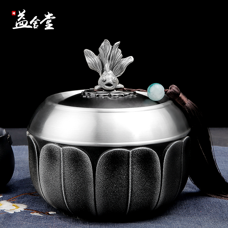 Tin Pot Pure Tin Tea Leaf Jar Home Size Number Tin made metal moisture-proof seal Deposit Tea Pot Enterprise Custom LOGO