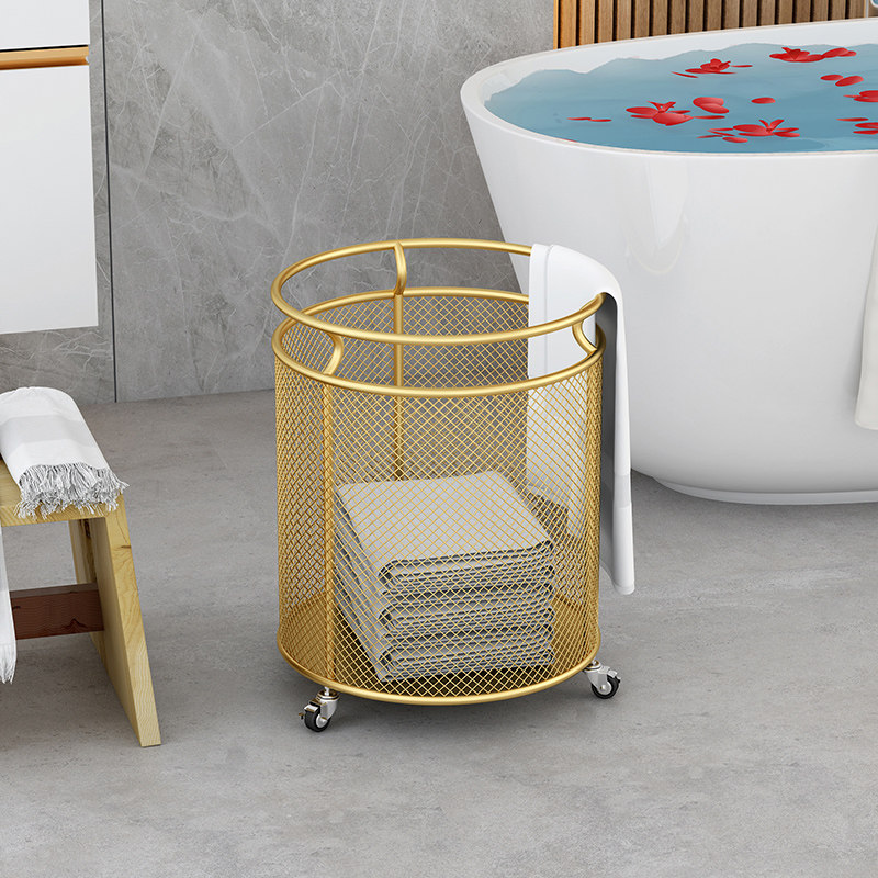 Dirty clothes basket foldable household bathroom dirty clothes basket storage basket powder room changing clothes bucket wall hanging