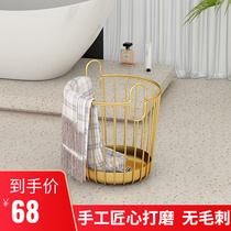 Light and luxurious clothes basket Laundry Basket Seminal minimalist Home Clothing Clothing Toy Containing bathroom Iron art Dirty Laundry Barrel