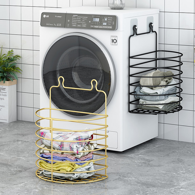 Dirty clothes rack wall hanging free punching dirty clothes basket change clothes powder room bathroom put clothes artifact