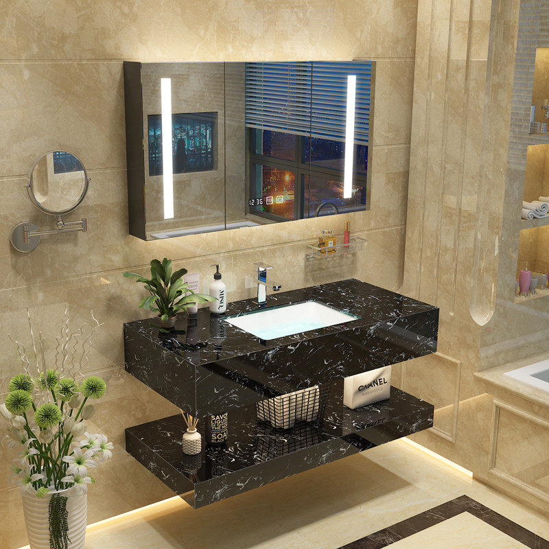Modern and simple powder room Marble bathroom cabinet combination Household wall-mounted washbasin washbasin sink washbasin pool