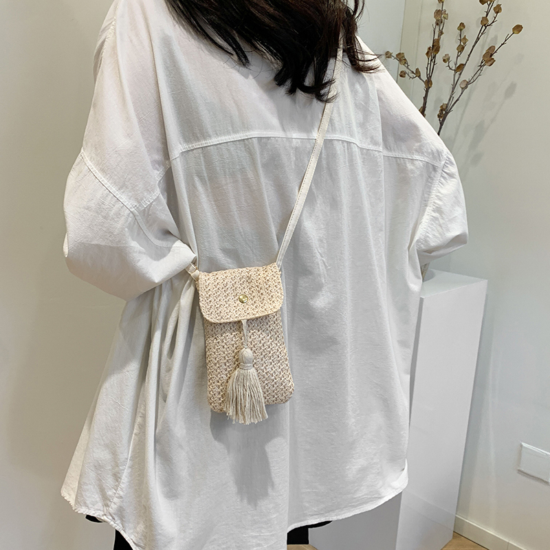 Mobile Phone Bag for Women, New Chinese Style Small Woven Crossbody Bag, Single Shoulder Bag, Crossbody Bag for Seaside Vacation, Beach Niche Straw Bag, Trendy Mobile Phone Bag for Women, New Chinese Style Small Woven Crossbody Bag, Single Shoulder Bag, Crossbody Bag for Seaside Vacation, Beach Niche Straw Bag, Trendy