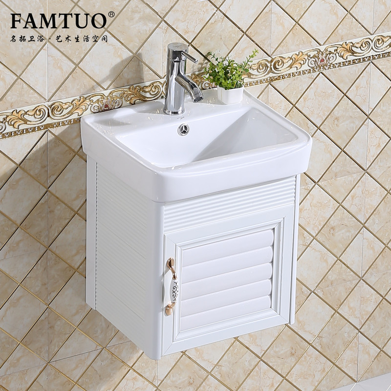 Simple Wall Mounted Wash Basin Cabinet Combination Small Apartment