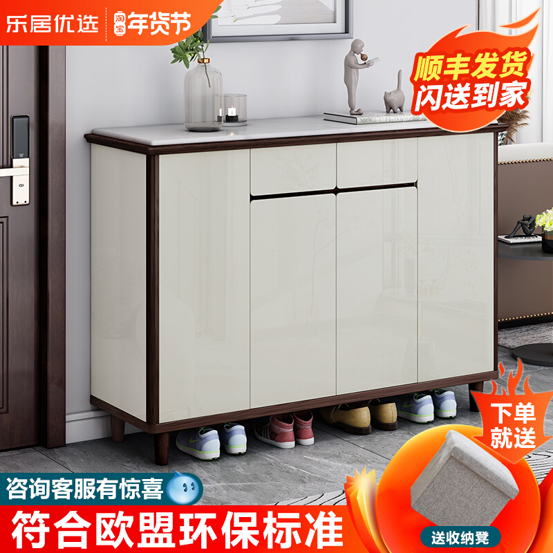 Shoe cabinet Nordic simple living room entrance entrance porch large-capacity lockers solid wood home door saving space partition cabinet