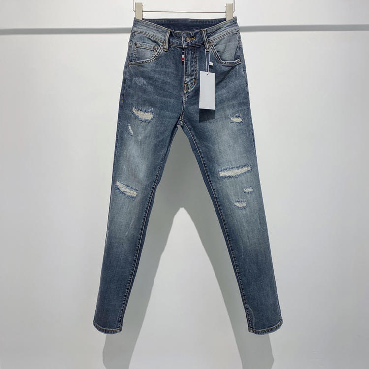 TB Thom 2021tb new jeans do old vintage washed hole youth cropped pants jeans