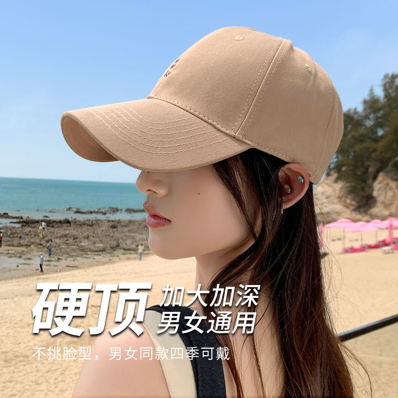 Hard-Brimmed Baseball Cap for Women, Makes Face Look Smaller, Wide Brim, Men's Style, Widened, Spring and Autumn, Deepened Sunshade, Sun Protection Hat Hard-Brimmed Baseball Cap for Women, Makes Face Look Smaller, Wide Brim, Men's Style, Widened, Spring and Autumn, Deepened Sunshade, Sun Protection Hat