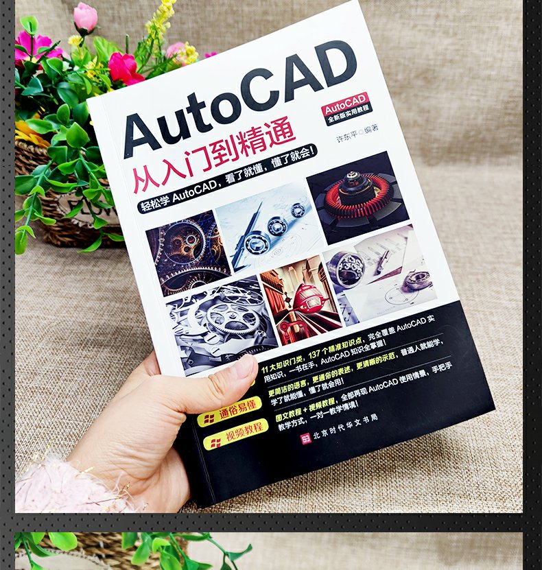 【赠视频教程】正版包邮 AutoCAD从入门到精通实战案例版 图文版机械设计制图绘图室内设计cad教程零基础cad书籍