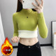 Women's all-in-one velvet sweater with velvet and thickening 2023 new autumn and winter outer wear knitted bottoming sweater to keep warm and slim inside