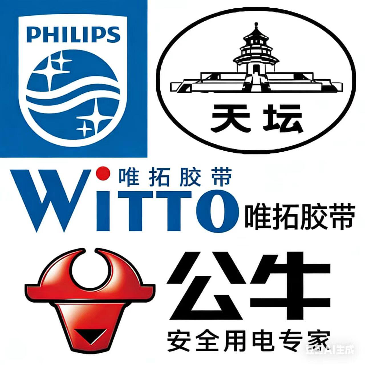 天坛唯拓胶带品牌照明灯具五金电器批发的LOGO