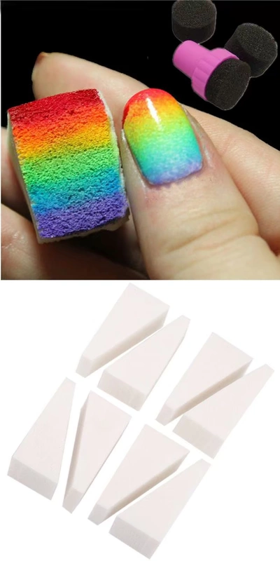 Nail smudge gradient xốp DIY cầu vồng sáng tạo đầy sao bầu trời A Châu Âu và Hoa Kỳ công cụ làm móng gió cung cấp đặc biệt - Công cụ Nail kìm cắt móng