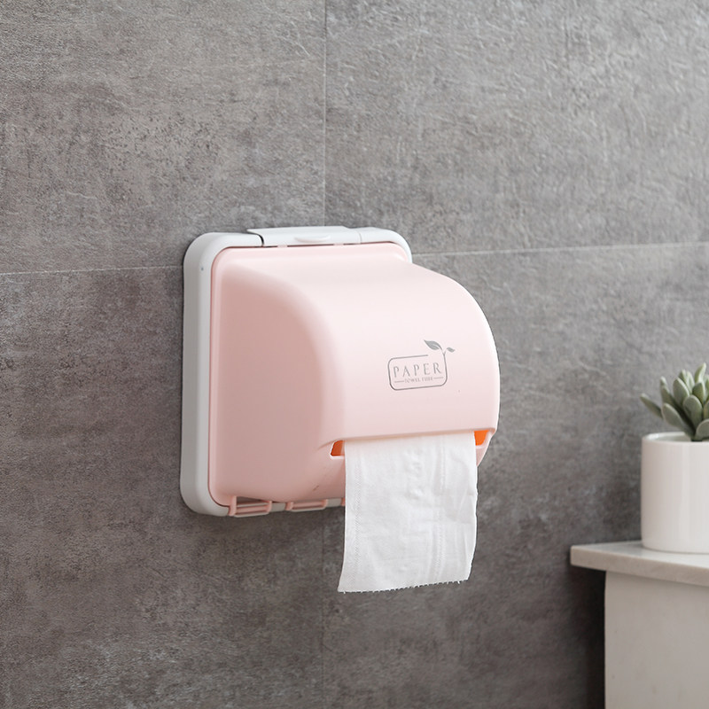 Toilet paper box Powder room paper towel toilet paper shelf Toilet household non-perforated creative waterproof removable toilet paper roll Toilet paper tube