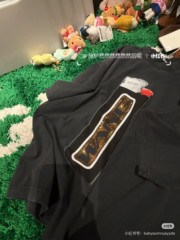 4/20 1Pm Lighter Print Rhinestone Os T-Shirt Unisex