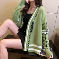 Màu sắc mới phù hợp với băng đô áo len dệt kim cổ chữ V 2019 mùa thu và mùa đông Hàn Quốc phiên bản áo len dài tay lười rộng rãi - Áo len cổ chữ V áo len nữ đẹp