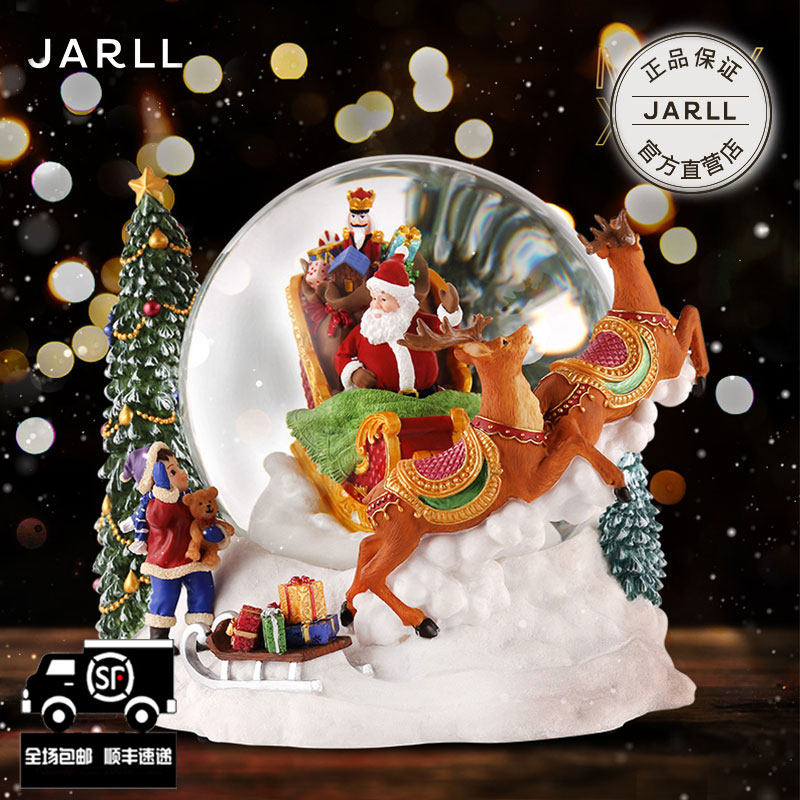 JARLL crystal ball music box music box girl girl child birthday Christmas gift Santa Claus