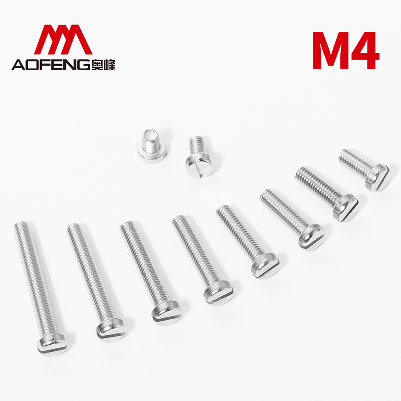 Lined cylindrical head screw 4mm 304 stainless steel I head bolt GB65 slotted bolt M4