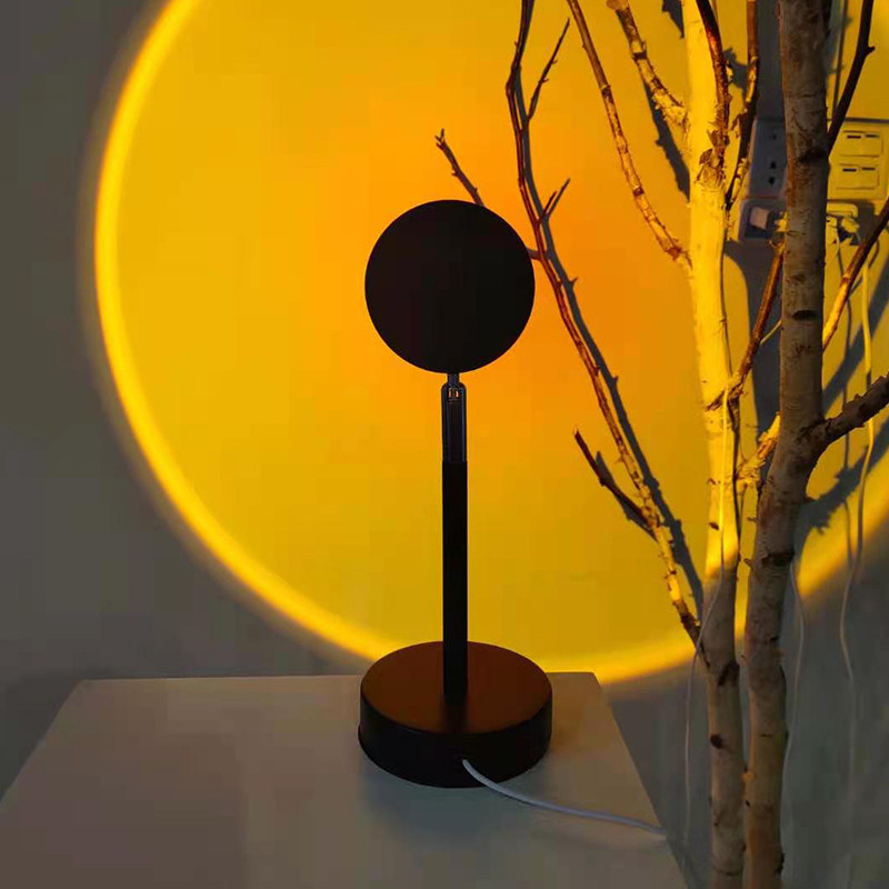 led sunset sunset red projection lamp sunset table lamp rainbow bedroom home decoration night light fashion Nordic lamp