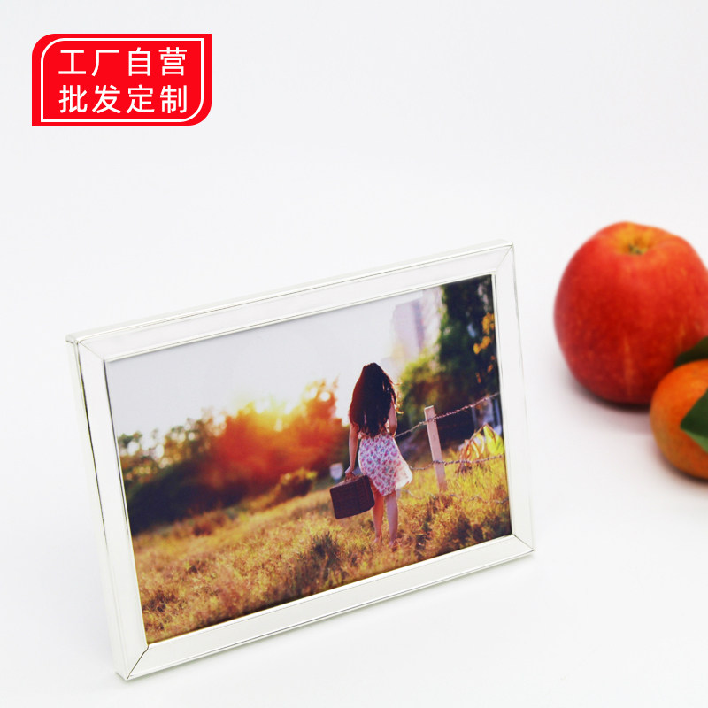 Simple modern metal photo frame album 8 inch 10 inch marriage certificate table 12 inch wall hanging custom photo frame