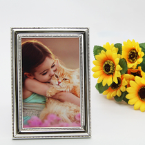 Modern simple wide edge metal photo frame 67 inch desktop table 8 inch 10 inch family portrait photo wall hanging painting customization