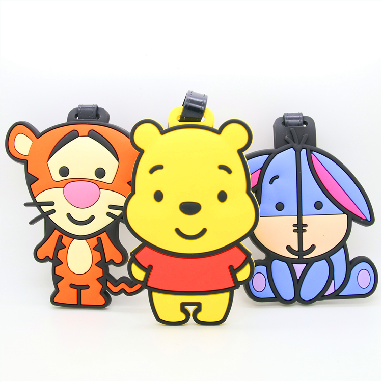 Small Bear Vini Donkey Jumping Tiger Luggage Card Suitcase Identification Card Luggage List of Suitcases Hang Tag Creative Gift Gift-giver