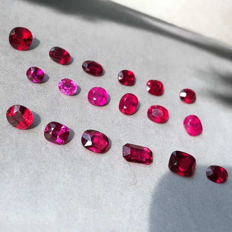 Fruits Lush Jewelery Natural No Burning Dove Blood Red Ruby Naked Stone Withdrawal Face Colorful Gemstone Female Studded Pendant Custom