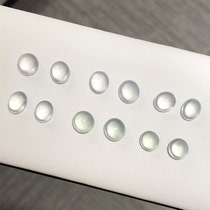 Pure white glass seed lightening emerald egg face full clean rigid strong ring earrings Bracelet necklace