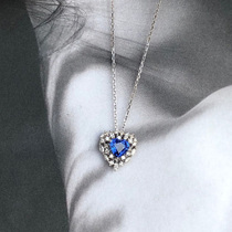 Guomao Jewelry heart-shaped sapphire necklace