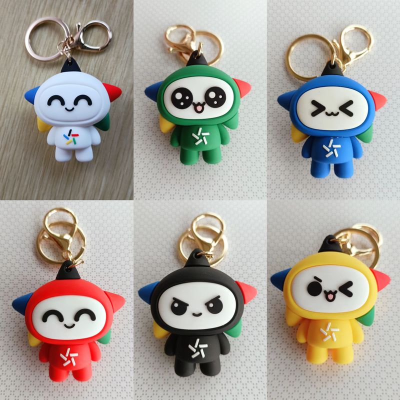 Body Color Mascot Le Xiaoxing Doll 7cm Keychain Pendant Cute Cartoon School Bag Pendant Couple Small Gift