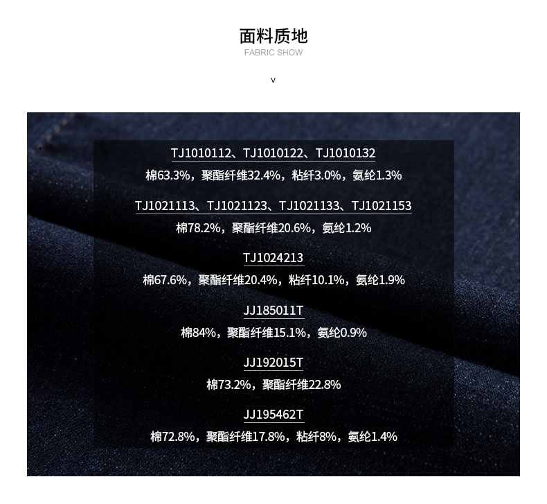 九牧王 男士 直筒中腰牛仔裤 图4
