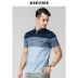 Chín động vật chăn nuôi nam ngắn tay T-Shirt mùa hè nam mosaic cotton 100% đôi lụa ve áo polo áo sơ mi nam áo polo nam Polo