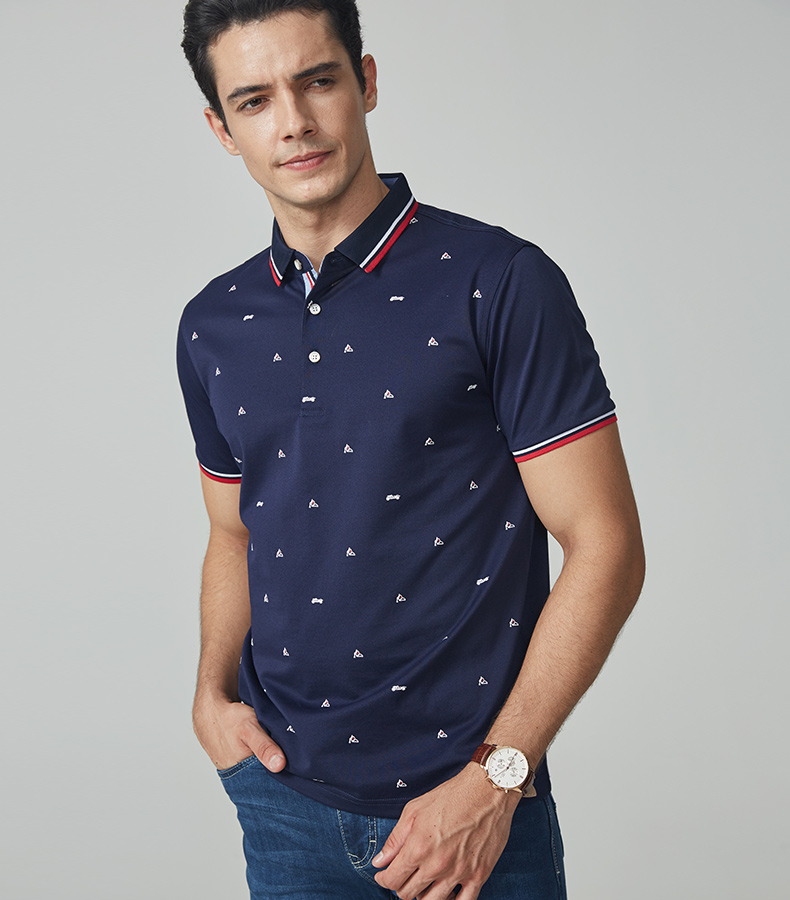 Jiu Mu Wang nam ngắn tay T-Shirt 2018 người đàn ông kinh doanh của thoải mái POLO áo sơ mi thời trang nam ngắn tay giản dị mùa hè sản phẩm mới