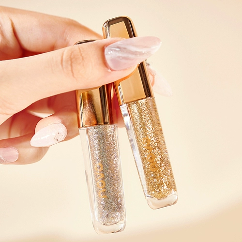 Капля слез novo Liquid Eye Shadow Ярко -кристаллический порошок вспышки Ультрафлоу, мигающий канавки, лежащий шелковичный пруз