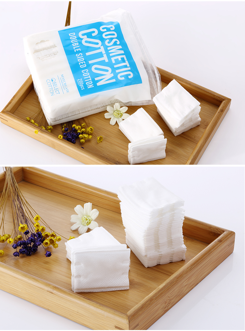Bông tẩy trang Bông tẩy trang 200 miếng Bông nguyên chất mỏng hai mặt có tác dụng trang điểm hydrating mỹ phẩm làm sạch - Các công cụ làm đẹp khác dao tỉa chân mày