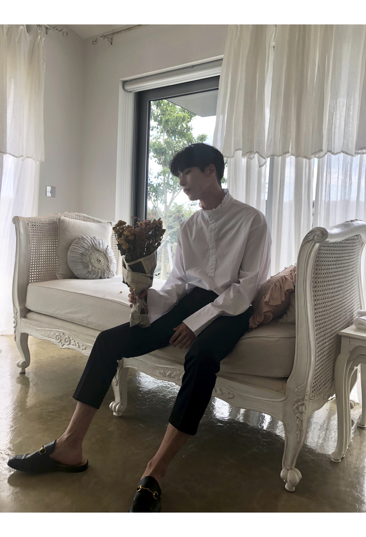 ESCstudio / đầu thu sản phẩm mới siêu chính hãng là loại quần siêu mỏng màu đen nam Hàn Quốc phiên bản quần âu - Quần Harem quần sịp
