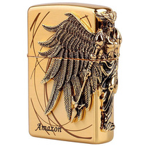 Zippo Lighter genuine pure copper Amazon female warrior Angel Ares wings windproof Zippo custom