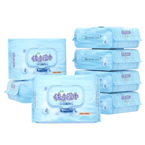 Manhua wet wipes pure water 80 pieces large pack household bb sanitary wipes men and women special hand and mouth family affordable pack