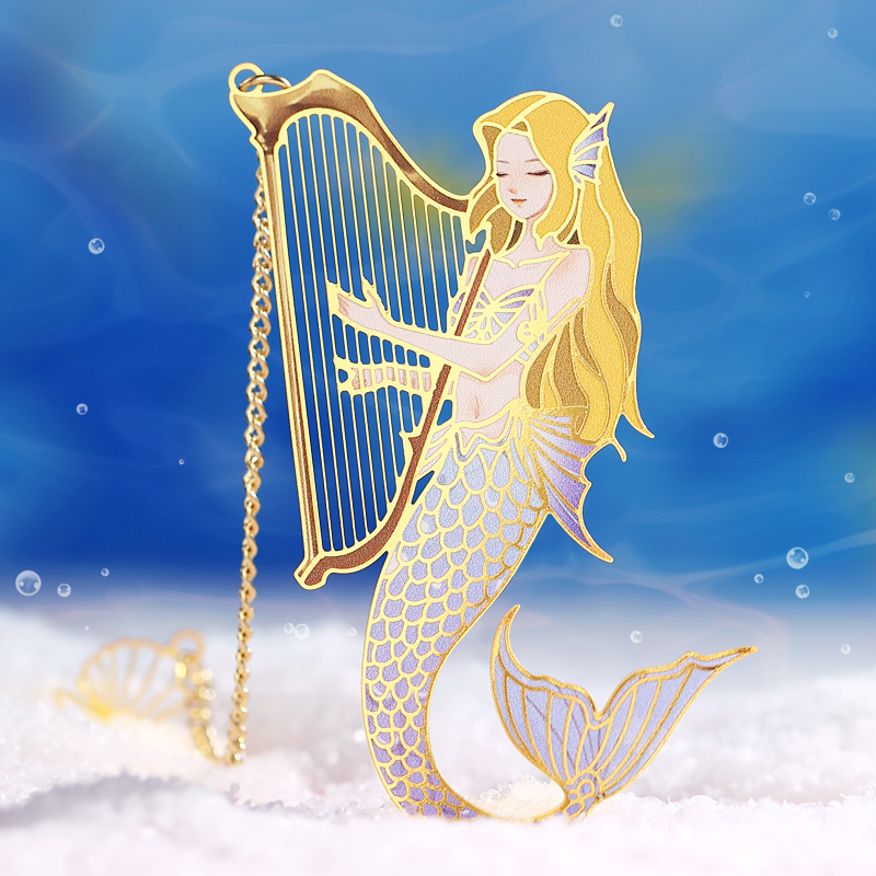Forbidden City exquisite and exquisite cultural and creative products for children and students with postgraduate entrance examination souvenirs metal classical Chinese style mermaid bookmarks practical small gifts gifts creative Christmas custom lettering wholesale