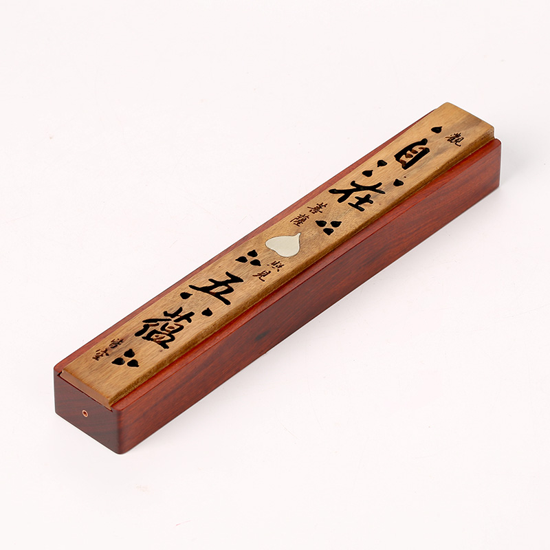 Lying incense burner line incense burner sandalwood burner lying incense box aromatherapy burner red sandalwood seedling silver solid wood tea ceremony study incense road ornaments