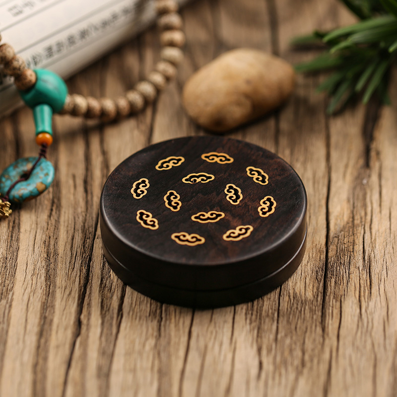 Yaxuanzhai creative red sandalwood hollow auspicious cloud disc incense burner ornaments incense tower incense sandalwood ring incense burner incense burner Buddha furniture