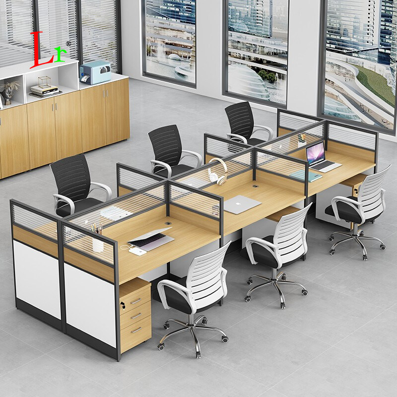 Nanning staff office desk and chair combination 6 people simple modern financial room screen partition card 4 staff table