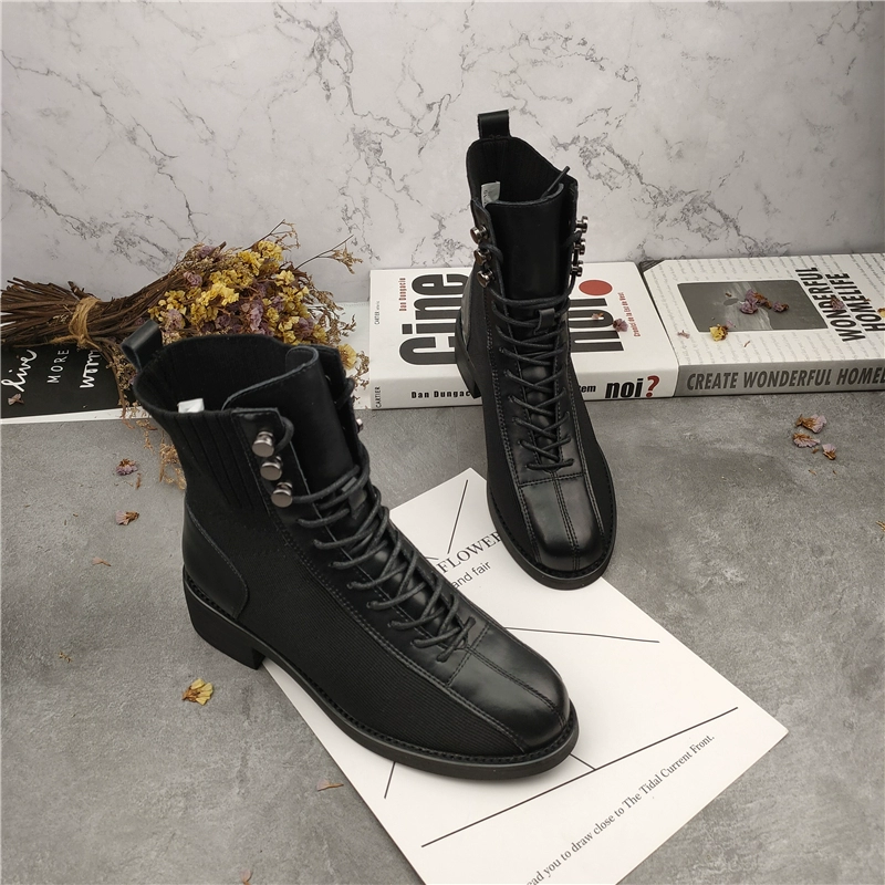 Martin boots nữ phong cách Anh 2019 mới thu đông da học sinh phiên bản hàn quốc của giày cổ ngắn hoang dã giày xe máy ủng trẻ em - Giày ống