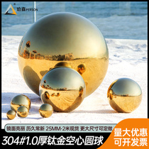 304 stainless steel titanium ball 1 0 thick hollow ball metal decorative wall ball golden goalpost Feng Shui ornaments