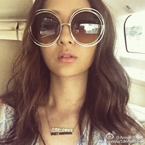 Brown sunglasses women 2021 new CE114 retro oversized frame big face round face net red sunglasses UV protection