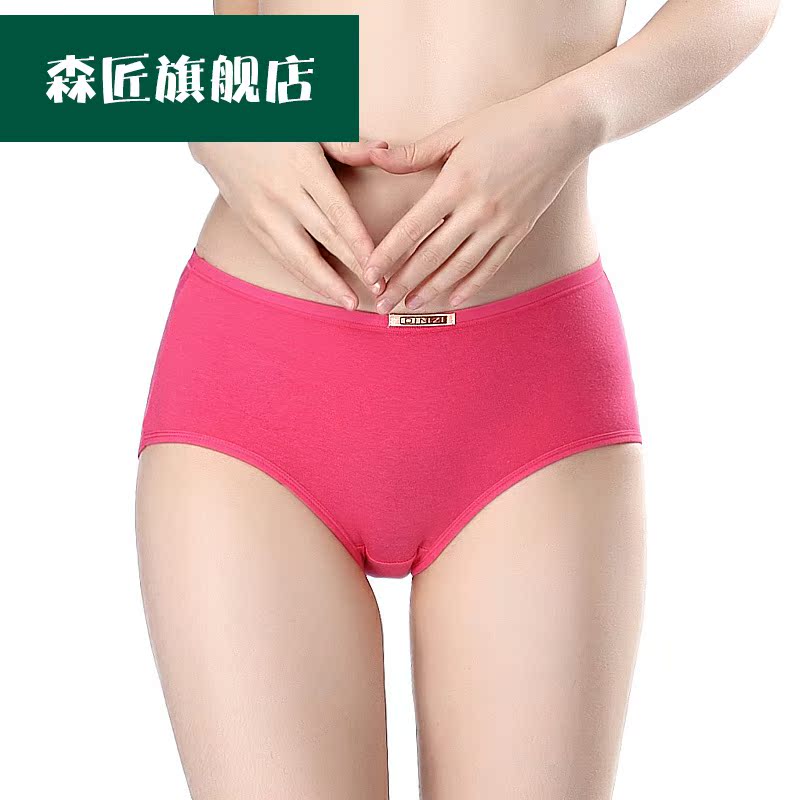 5 mẩu womens giữa eo lót chất béo mm cộng với mã eo cao vải sexy quần tam giác hoàn toàn thoải mái.