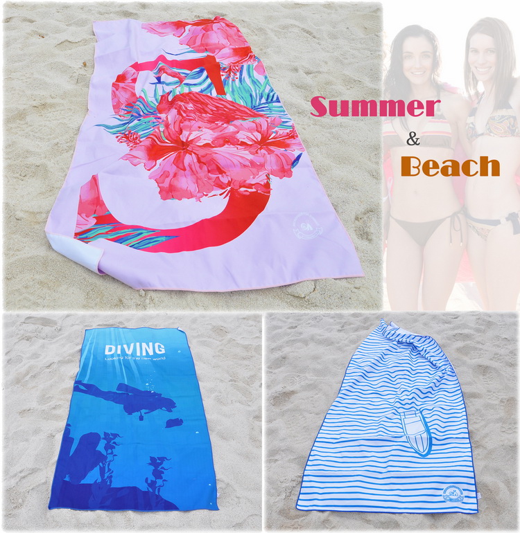 Micro - defective Hiturbo beach bath towel hair dry water - absorbing men and women without sand fitness