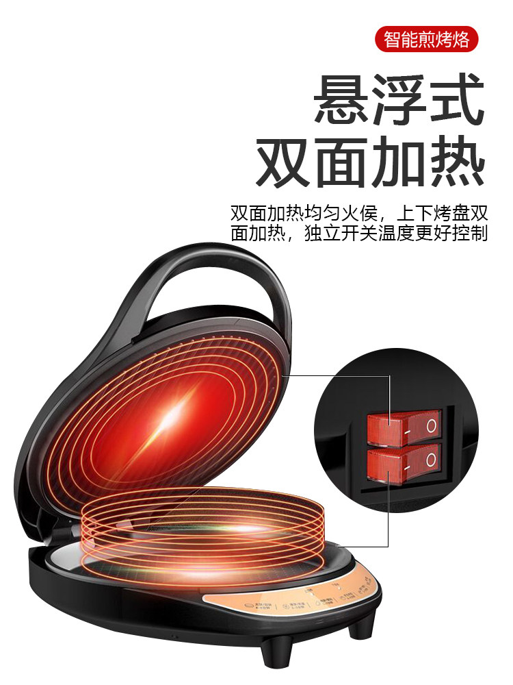 Electric Pancake Maker for Home Use, Double-Sided Heating, New Model, Fully Automatic Power-Off, Deepened and Enlarged Pancake Pan, Genuine Product