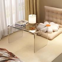 Table de thé en flou petite table Acrylique Thé Table Balcony Tatami Dwarf Table Modern Pit Table Minima Chambre Transparent Côté A Rares