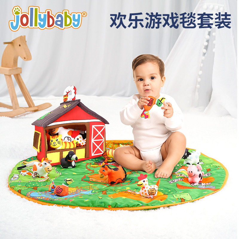 jollybaby baby game blanket baby early education educational toys 0-1 years old newborn gift 0-6 months